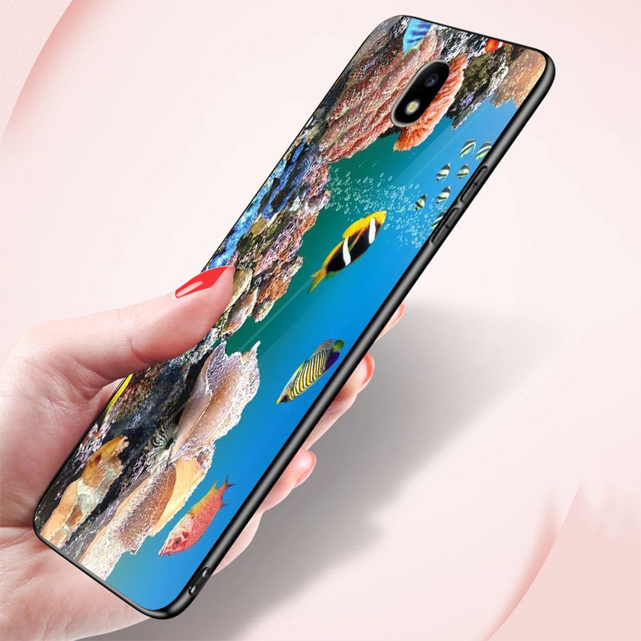Ốp kính cường lực cho điện thoại Samsung Galaxy J7 - bộ sưu tập cá MS BSTCA046