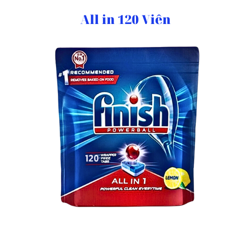 Viên rửa bát Finish All in one 120 viên 6 chức năng