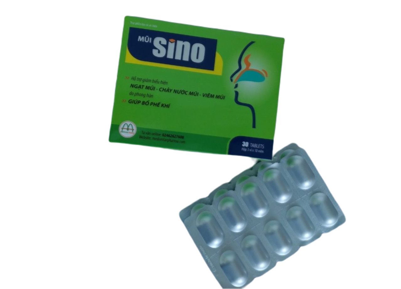 (01 HỘP) Thực phẩm chức năng Viêm mũi dị ứng SINO giúp hỗ trợ hiệu quả giảm tình trạng hắt hơi, ngạt mũi 1