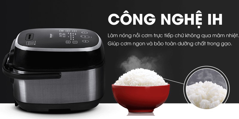 Nồi Cơm Điện Cao Tần Sharp KS-IH190V-RD (1.8 Lít) - Màu Đỏ - Hàng chính hãng