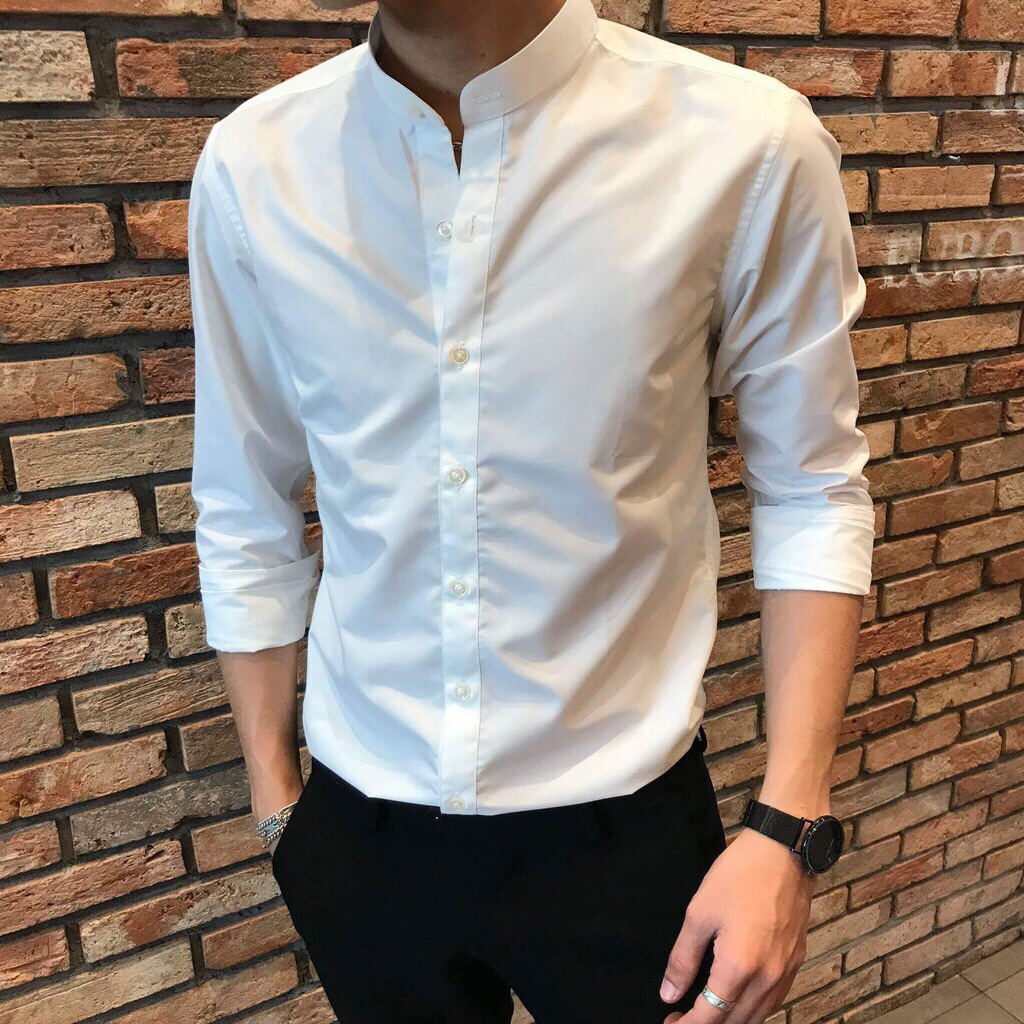 Áo Sơ Mi Nam Cổ Tàu Dài Tay KOJIBA - cungmua.vn Áo Sơ Mi Nam Cổ Tàu Dài Tay Kojiba - Cungmua.Vn