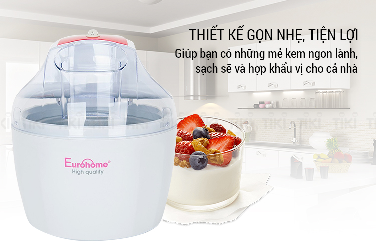 Máy Làm Kem Tươi Gia Đình Eurohome EIM-150 - Đỏ