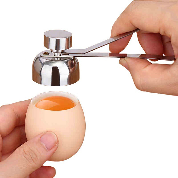 Portable Stainless Steel Shell Opener Boiled Raw Egg Topper Cutter Cracker Remover Separator Kitchenware Supplier Tool
