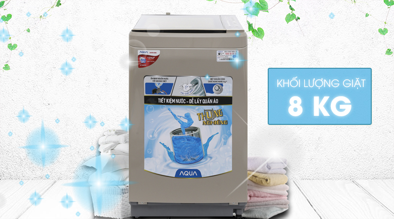 Máy Giặt Cửa Trên Aqua AQW-F800BT-N (8kg)