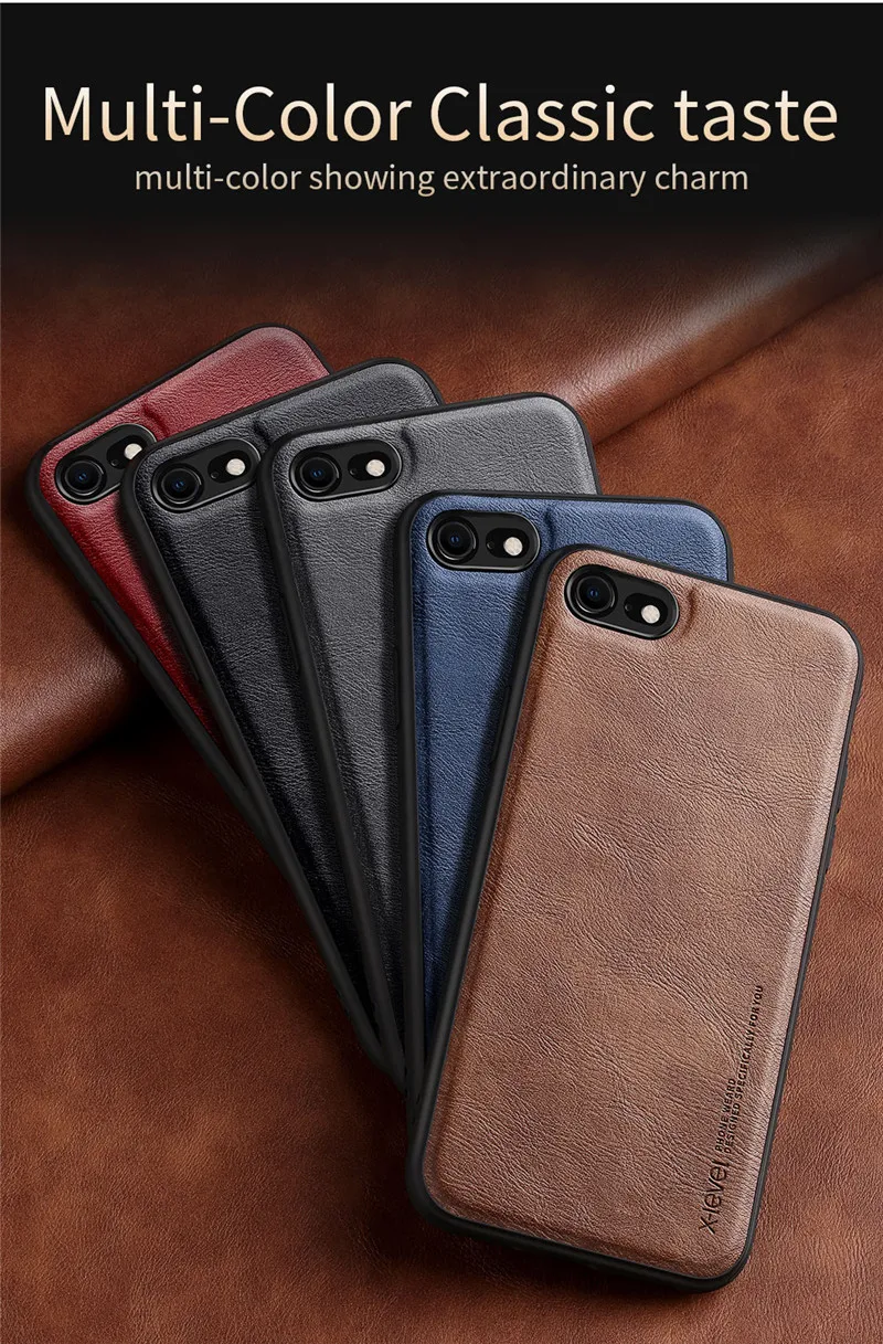 Ốp lưng da cho iPhone 6, 6s, 6 Plus, 6s Plus, iPhone 7, 7 Plus, iPhone 8 , 8 Plus hãng X-level cao cấp viền mềm chống sốc - Hàng chính hãng