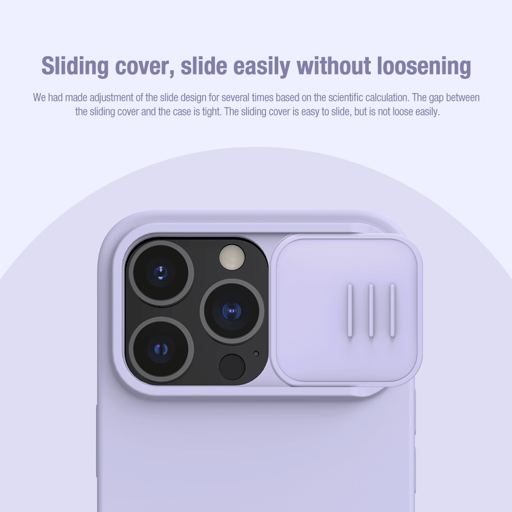 Ốp Lưng Nillkin CamShield Silky Silicone cho iPhone 14 Pro Max - Hàng Nhập Khẩu