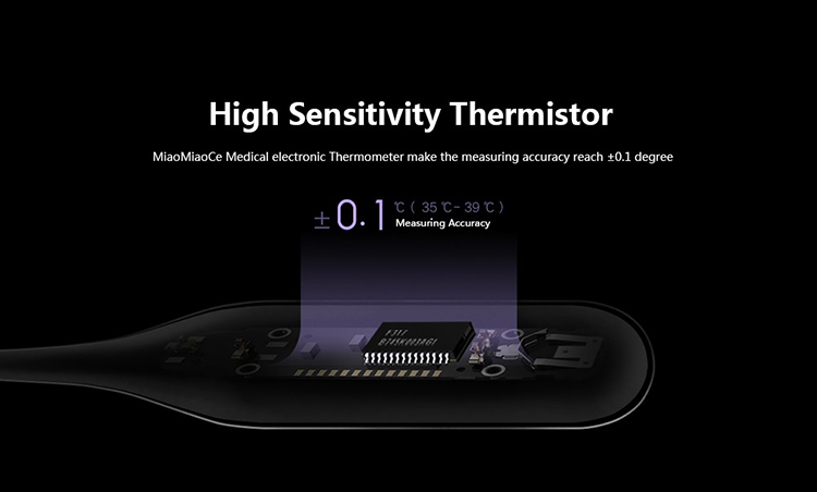 Original Xiaomi MiaoMiaoCe Medical Electronic Thermometer Portable Mouth Oxter Intelligent LCD Screen No Mercury Healthy White