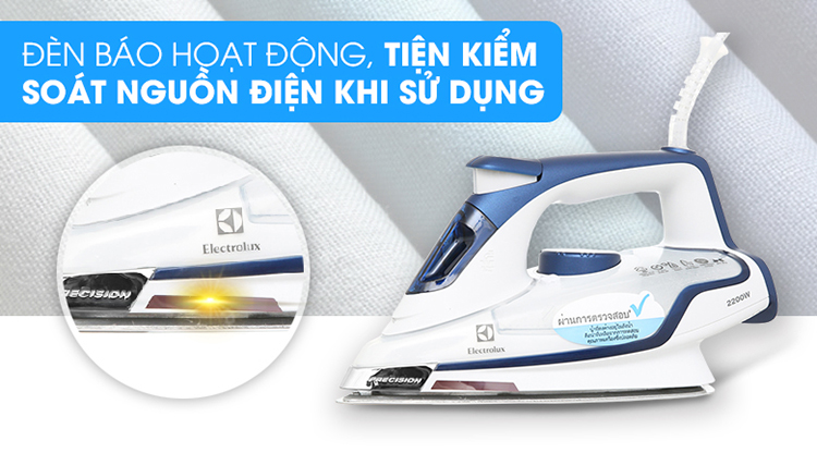 Bàn Ủi Hơi Nước Electrolux ESI6123 - Trắng Xanh - Hàng chính hãng