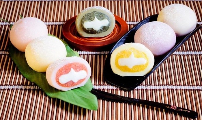 bánh mochi mè nhân kem