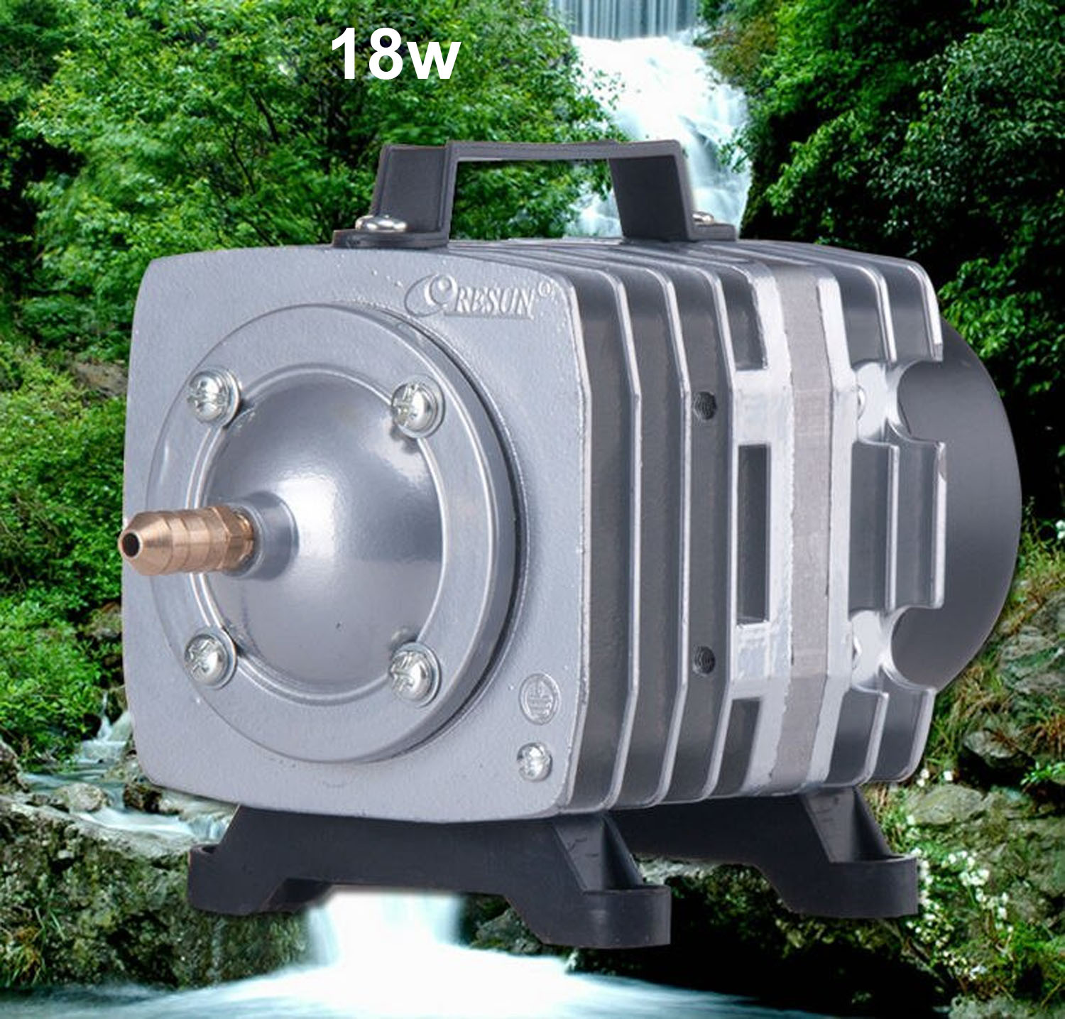Máy sục khí mini 6 vòi ACO-001( 18W - 38L/P) cung cấp oxy cho hồ thúy sinh.