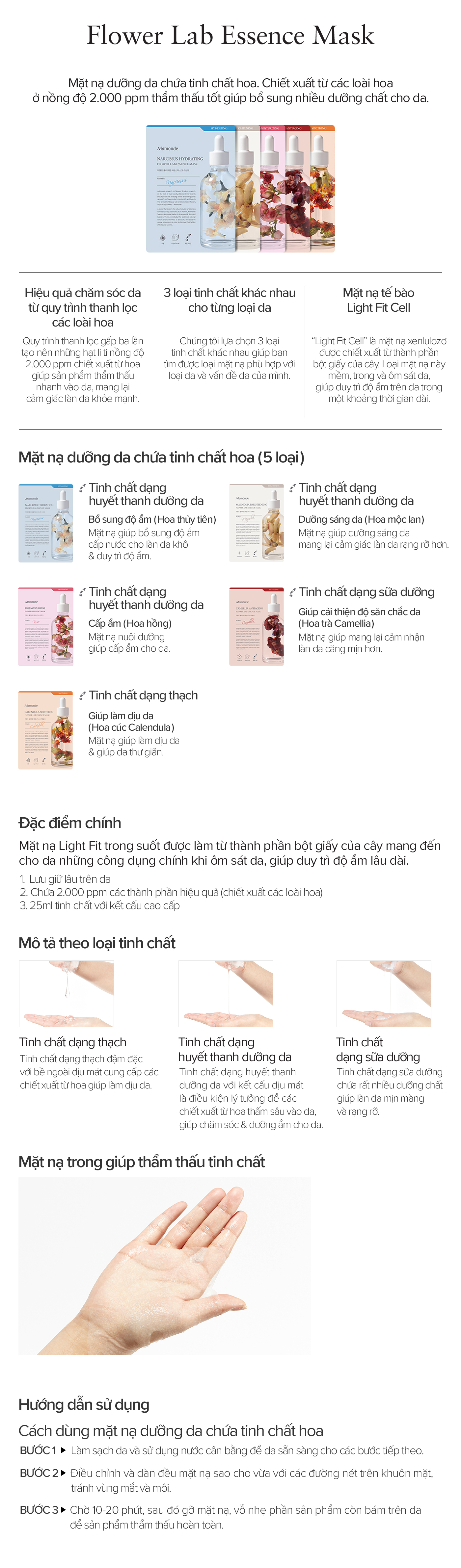 Mặt Nạ Giấy Dưỡng Sáng Và Làm Đều Màu Da Từ Hoa Mộc Lan Mamonde Magnolia Brightening Flower Lab Essence Mask 25ml - 110651104