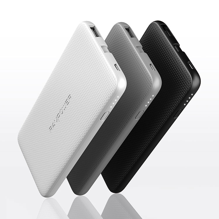 Pin Sạc Dự Phòng RAVPower 5000mAh RP-PB098 Tích Hợp Cáp Lightning Cho iPhone Chuẩn MFi - Hàng Chính Hãng - Xám