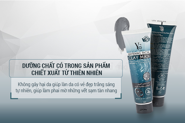 Mặt Nạ Bùn Khoáng Dưỡng Trắng Da Whitening Facial Clay Mask YC 439 (100ml)