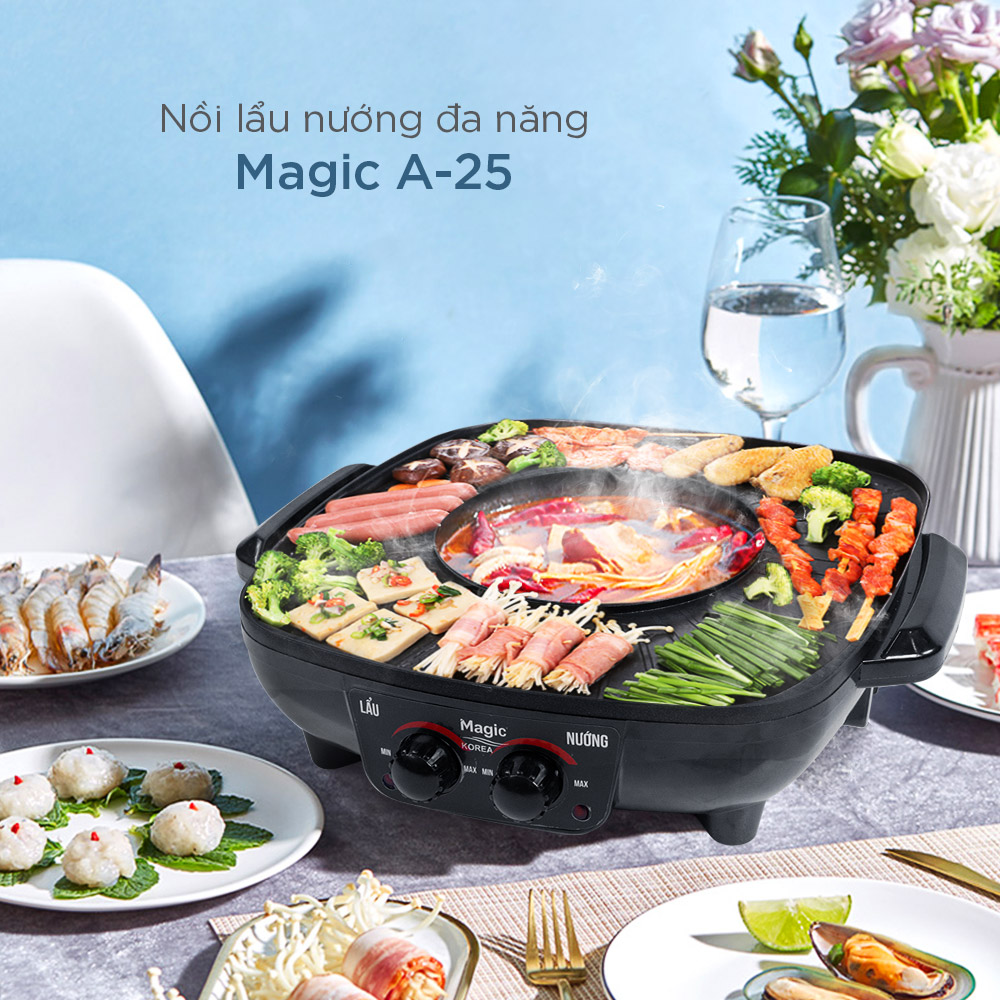 Nồi Lẩu Nướng Đa Năng Magic A-25 - Hàng Chính Hãng