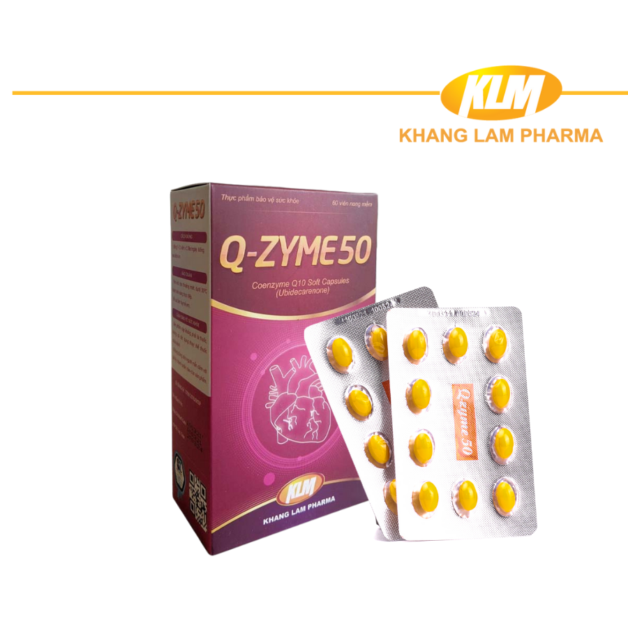 Viên uống Q-Zyme 50 Tăng cường chức năng hệ tim mạch (Hộp 60 viên nang mềm)