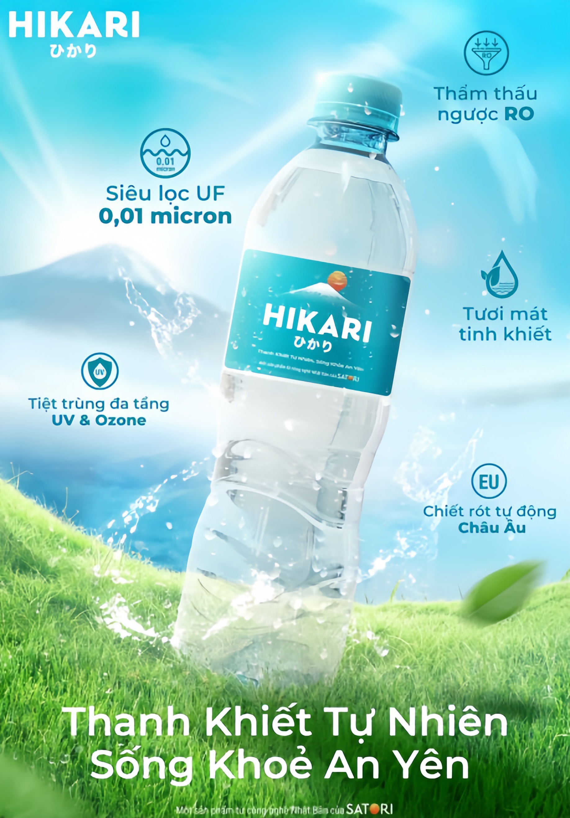 Thùng nước tinh khiết Hikari 24 chai (500ml/chai)