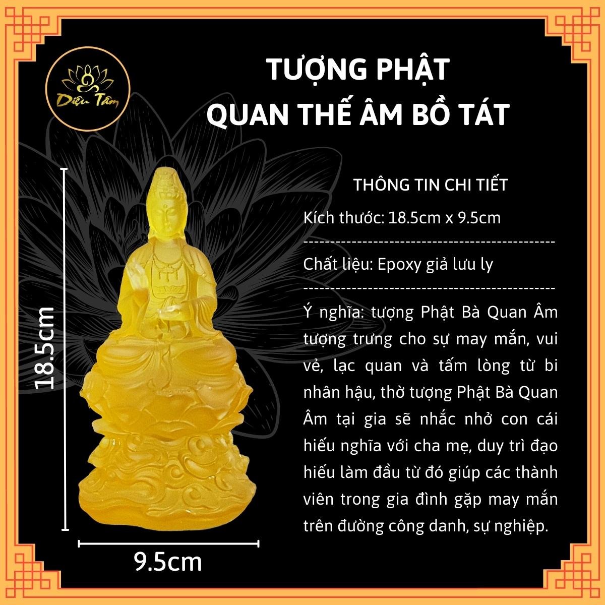 Tượng Phật Quan Âm Lưu Ly Tượng Phật Trang Trí Ô Tô | Shop Phật Giáo Hoa  Sen | Tiki