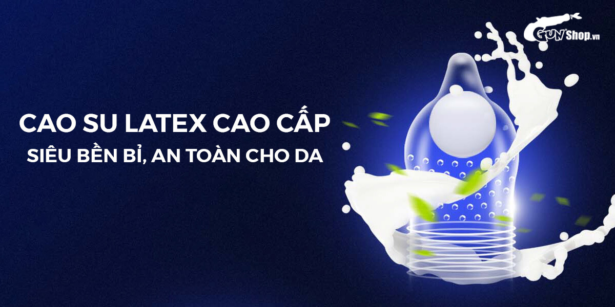 [Hộp 5 cái] Bao cao su Shell Love Bead - Gân nổi, kéo dài thời gian, bi tăng 1.5cm 