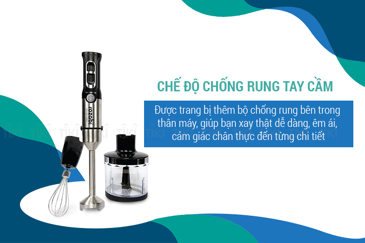 Máy Xay Cầm Tay Đa Năng Lưỡi Kép, Chống Rung Tay Cầm Rozabi 1000W Plus