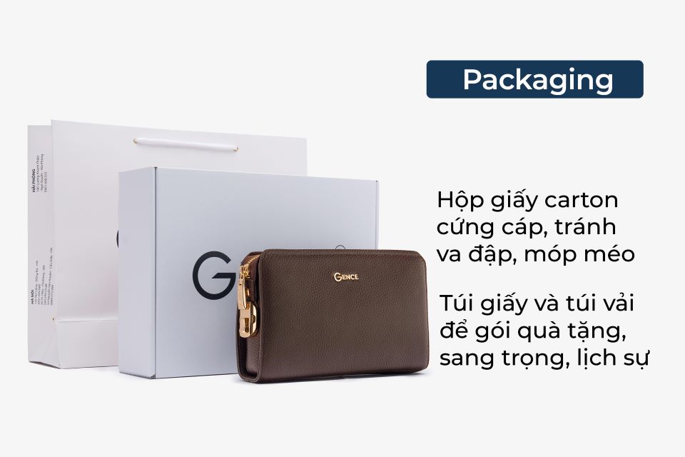 Clutch Nam Ví Cầm Tay GENCE RB07 Da Bò Khóa Số Cao Cấp Màu Nâu