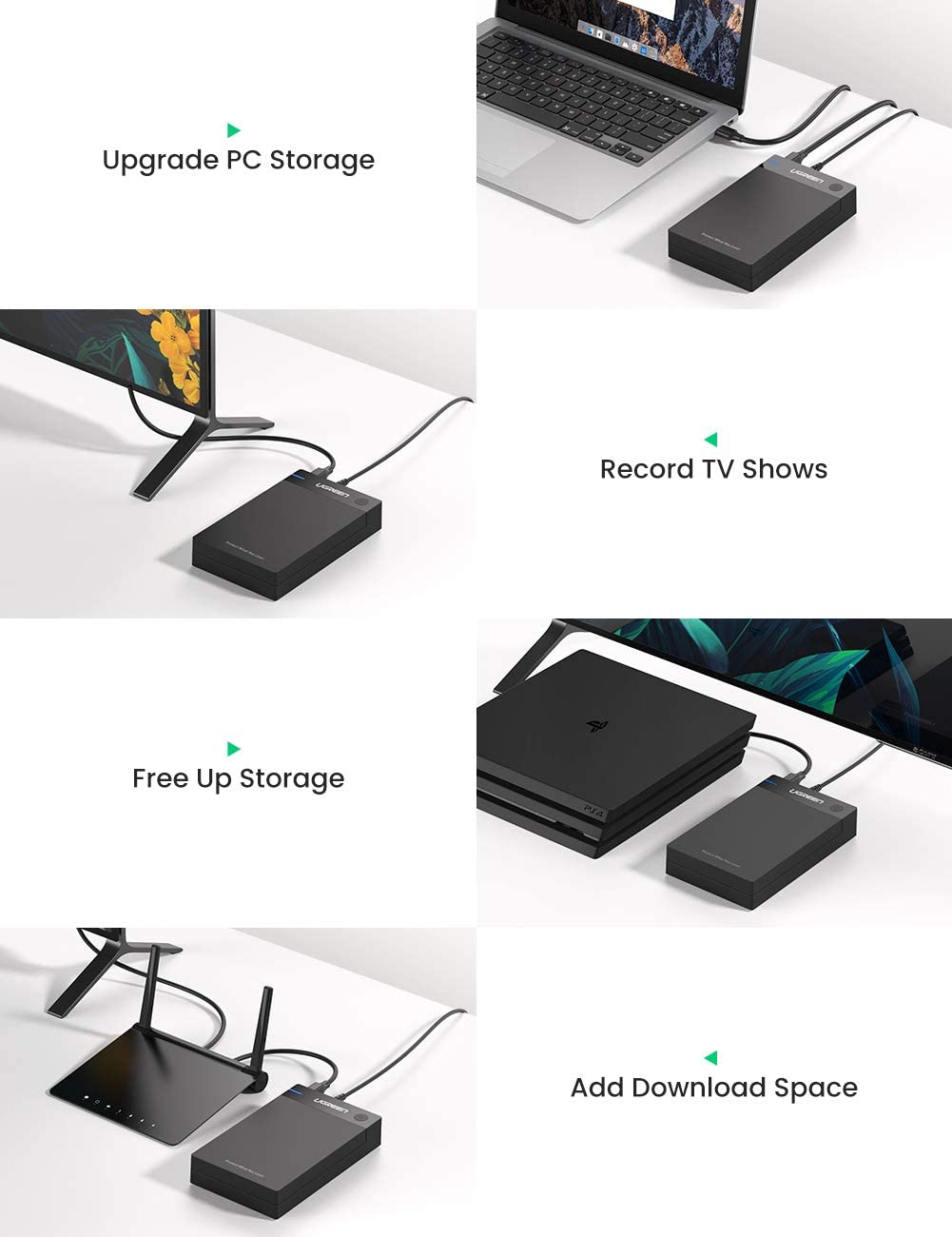 Box ổ cứng Ugreen SATA 3.5inch