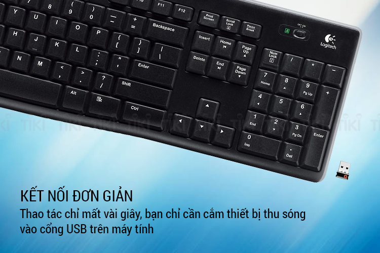 Bàn Phím Không Dây Logitech K270 - Hàng Chính Hãng