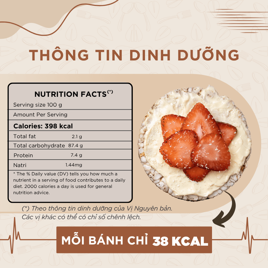 Bánh gạo lứt GUfoods (170g) - Không chiên dầu, Không đường, Từ gạo và ngũ cốc nguyên hạt, Lành mạnh, Phù hợp Eat clean, Ăn vặt healthy, Thực dưỡng, Tập gym, Thuần chay, Đa dạng hương vị
