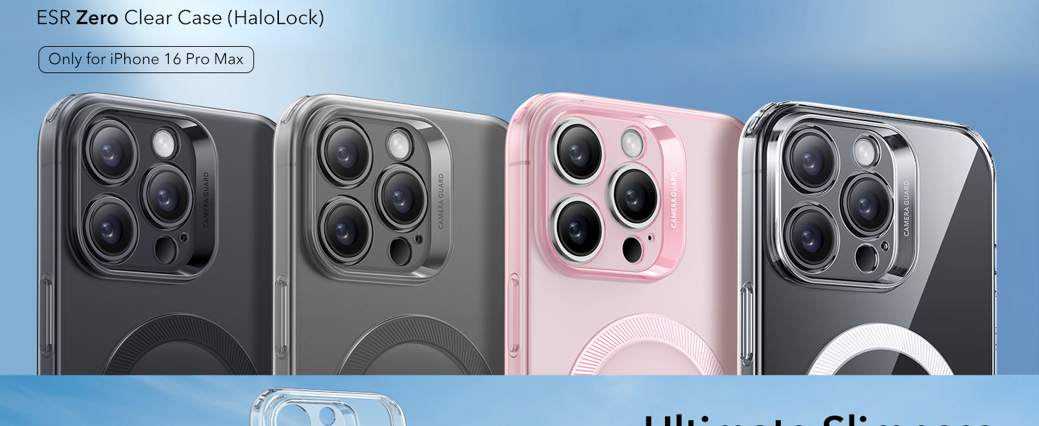 Ốp Lưng cho iPhone 16 Pro / iPhone 16 Pro Max ESR Zero Clear Case HaloLock - Hàng Chính Hãng