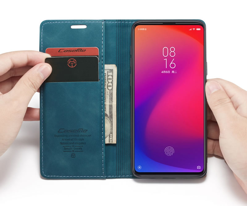 bao da bò thật dạng ví dành cho xiaomi redmi mi 9t hàng chính hãng caseme 7