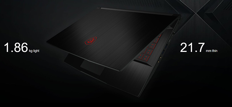 Laptop MSI GF63 Thin 10SCXR-1218VN (Core i5-10300H/ 8GB DDR4 2666MHz/ 512GB SSD M.2 PCIE/ GTX1650 4GB GDDR6 with Max-Q/ 15.6 FHD IPS, 144Hz/ Win10) - Hàng Chính Hãng