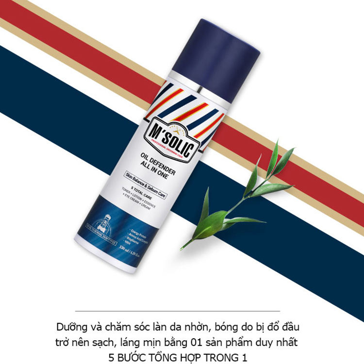 Kem Dưỡng Tổng Hợp 5 Trong 1 Cho Da Nhờn - M'Solic Oil Defender All-In-One (130ml)