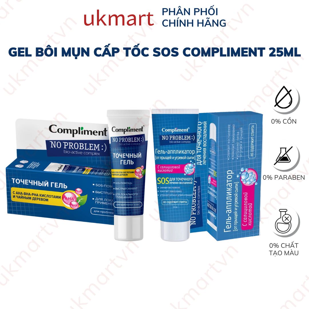 Gel Mụn Khẩn Cấp SOS Compliment No Problem 25ml