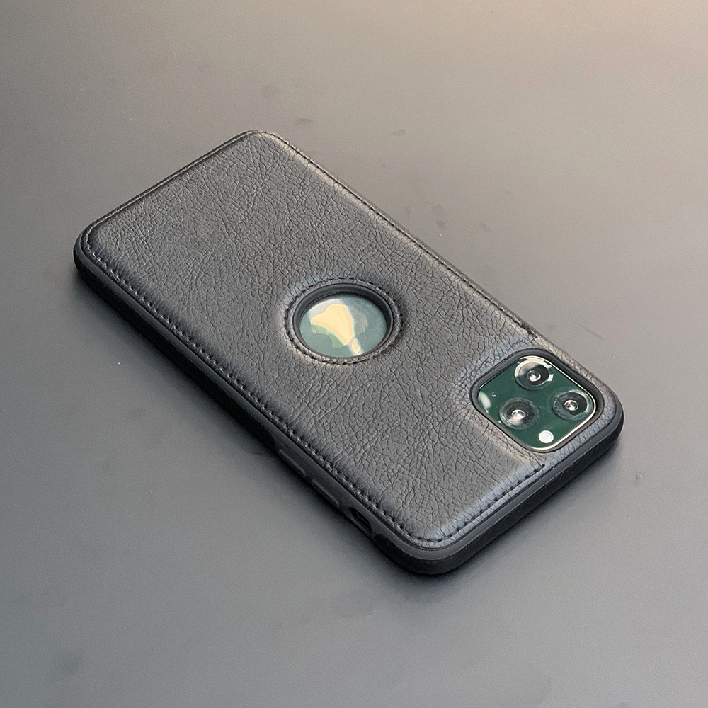 Ốp lưng da cao cấp dành cho iPhone 11 Pro Max - Màu đen