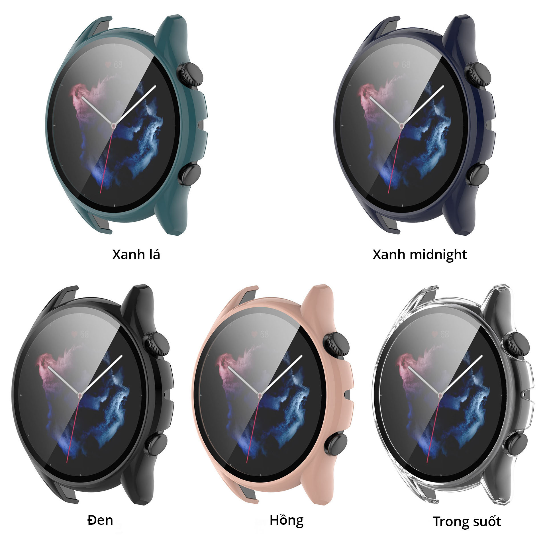 Ốp đồng hồ Amazfit GTR 3/ GTR 3 Pro - Chất PC + Kính cường lực (OCLR3)