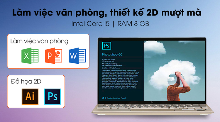 Laptop HP Envy 13-ba0046TU 171M7PA (Core i5-1035G4/ 8GB DDR4 2666Mhz/ 512GB PCIe NVMe/ 13.3 FHD IPS/ Windows 10 Home + Office) - Hàng Chính Hãng