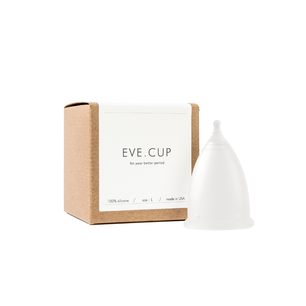 Cốc Nguyệt San EVE CUP 100% silicone Y Tế, chuẩn FDA Hoa Kỳ - Hỗ trợ chu kỳ 1