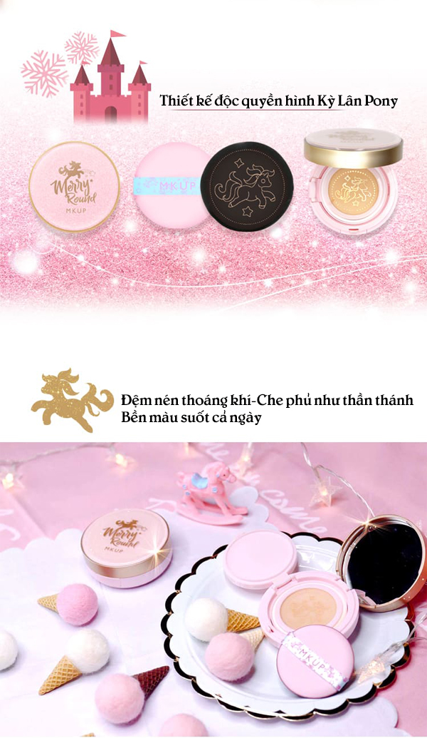 Cushion Kiềm Dầu Trắng Da Pony MKUP