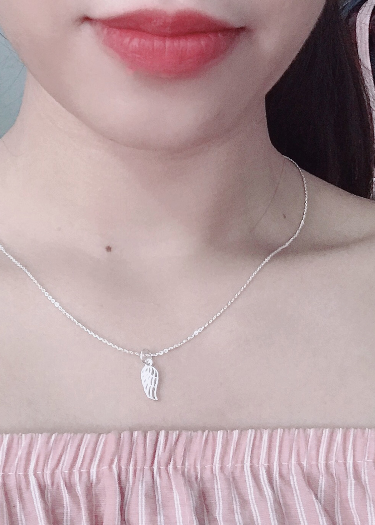 Dây chuyền bạc mặt cánh thiên thần - Ngọc Quý Gemstones
