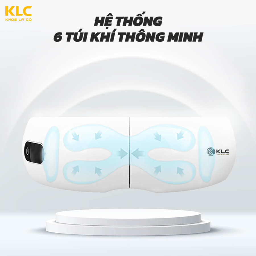 Máy Massage Mắt Cao Cấp KLC công nghệ nhiệt hồng ngoại, phát nhạc MP3, giúp dễ ngủ giảm stress