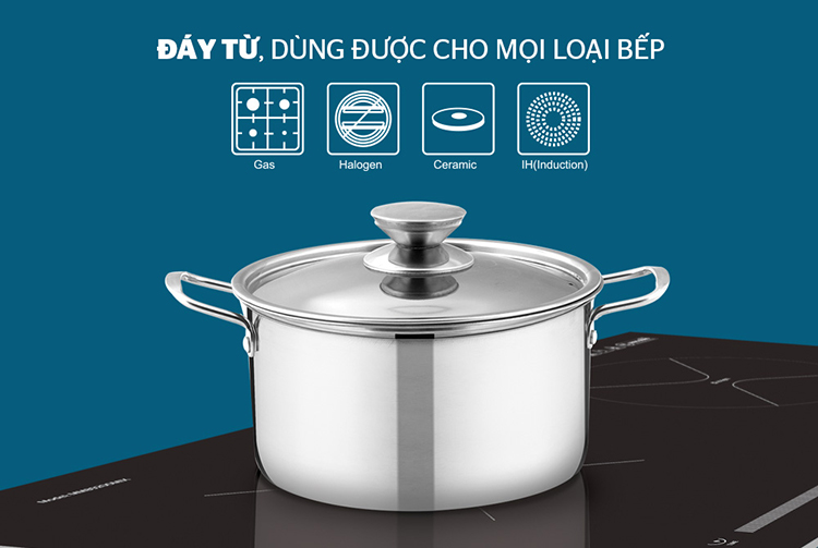 Bộ Nồi Inox 1 Đáy Sunhouse SH114