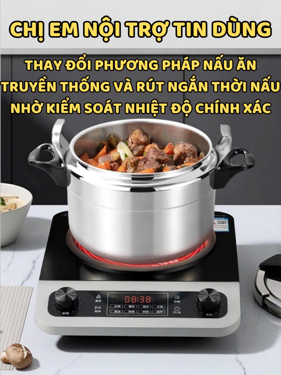 Nồi áp suất nấu bếp từ , bếp ga FUJIKA 4L-5L-7L