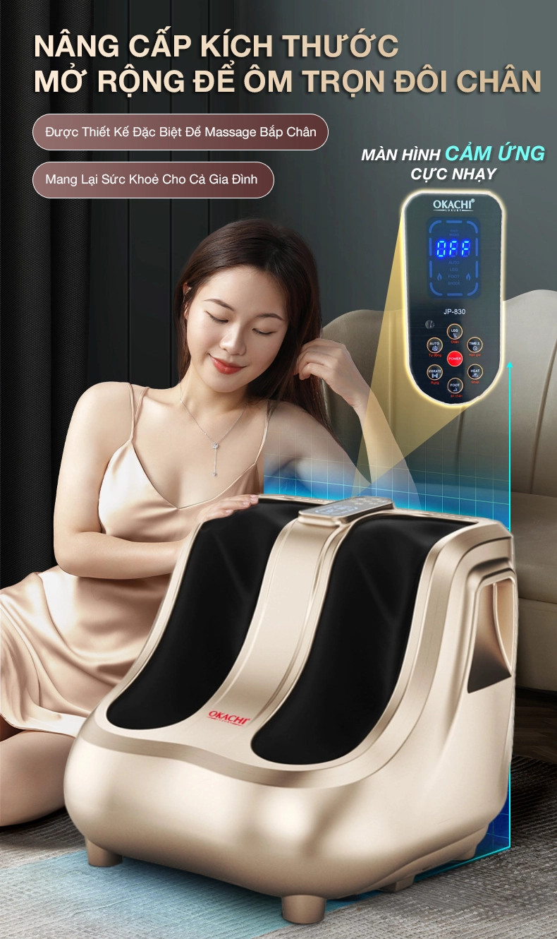 Máy massage bàn chân bắp chân OKACHI JP-830