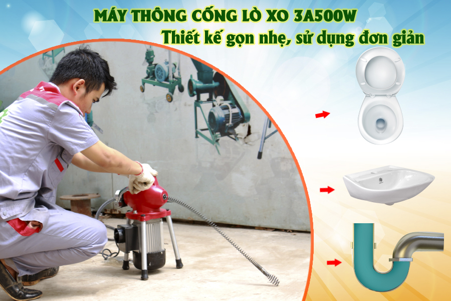 Máy thông cống lò xo 3A500W (07)