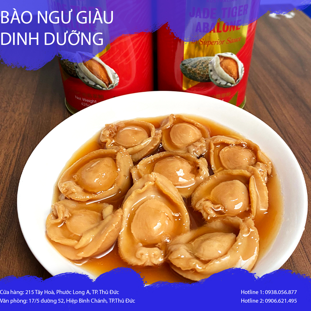 bào ngư úc lon( size 6 con lon 425g)- 1 lon 2