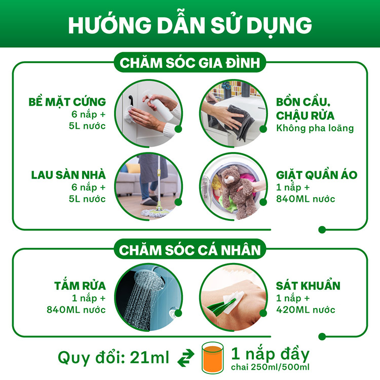 Bộ 2 Chai Dung Dịch Diệt Khuẩn Đa Năng Dettol 1L