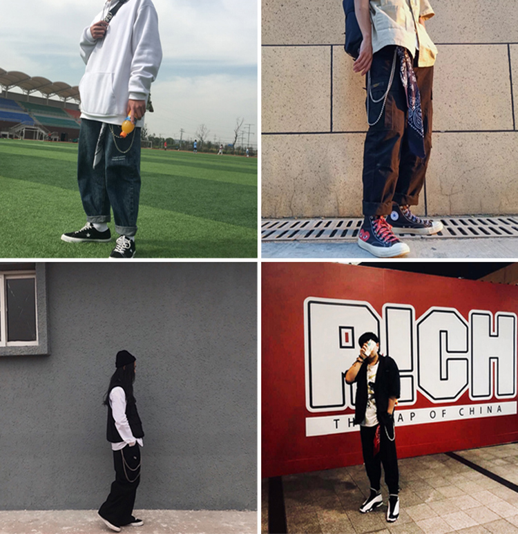Dây xích móc đai quần vòng tròn retro cá tính hip hop