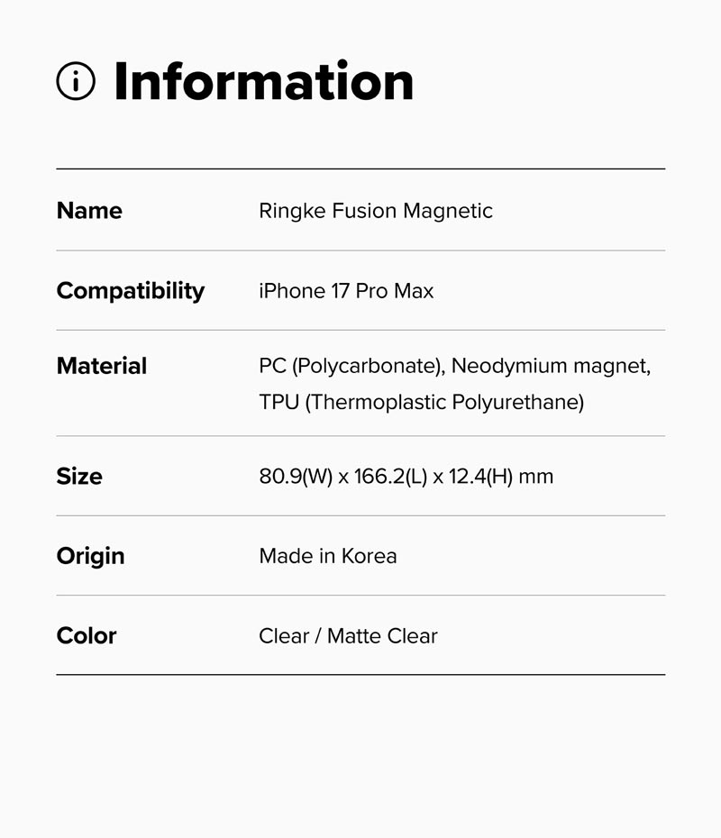 Ốp lưng cho iPhone 17 Pro Max / 17 Pro / 17 / Air RINGKE Fusion Magnetic - Hàng Chính Hãng