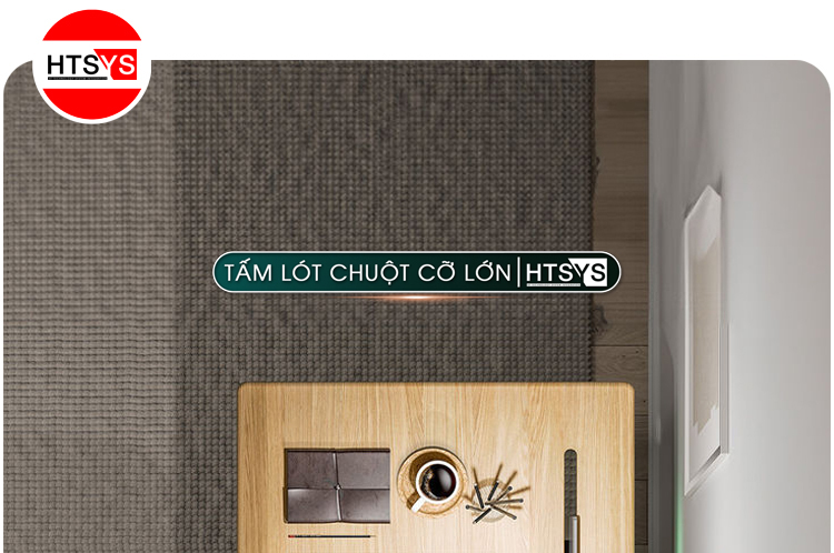 Lót chuột HT SYS chất liệu PU cao cấp, chống trượt - Kích thước 80x40, 90x45