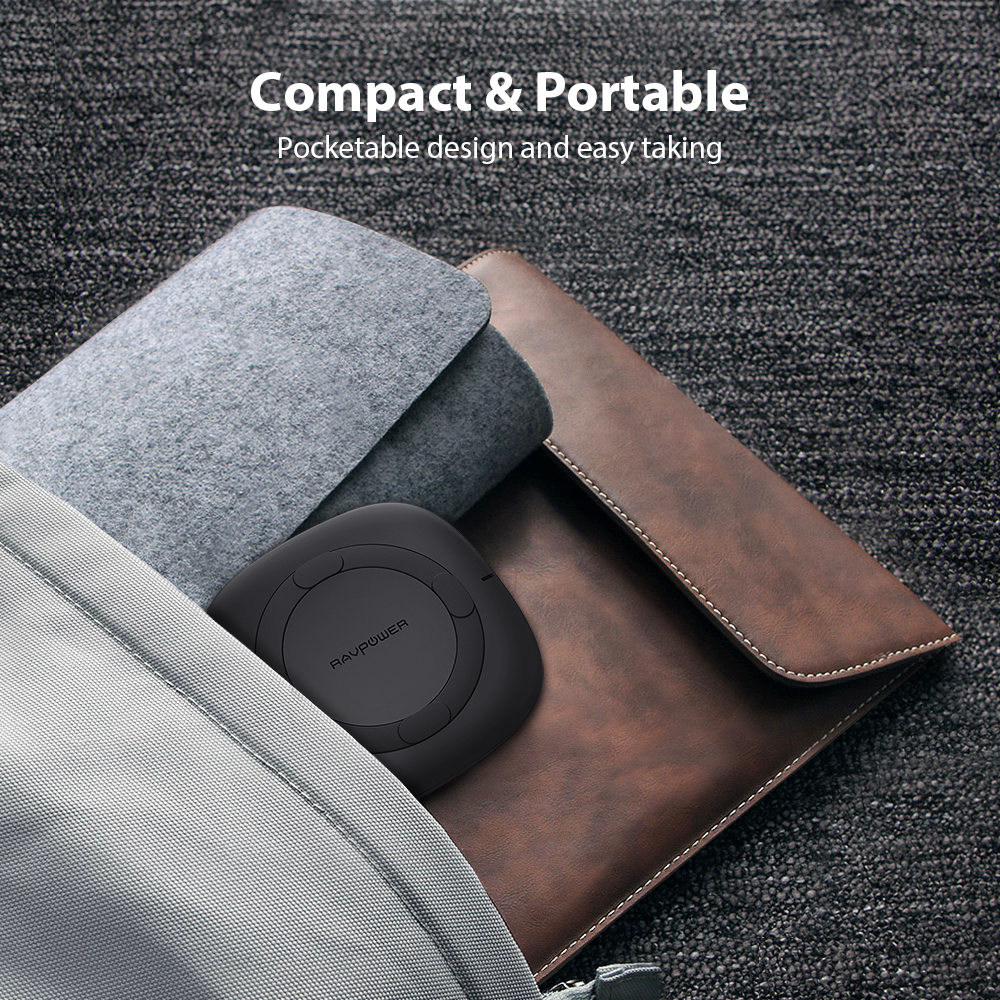 Đế Sạc Không Dây RAVPower Chuẩn Qi 5W RP-PC072 (Không Kèm Adapter) - Hàng Chính Hãng