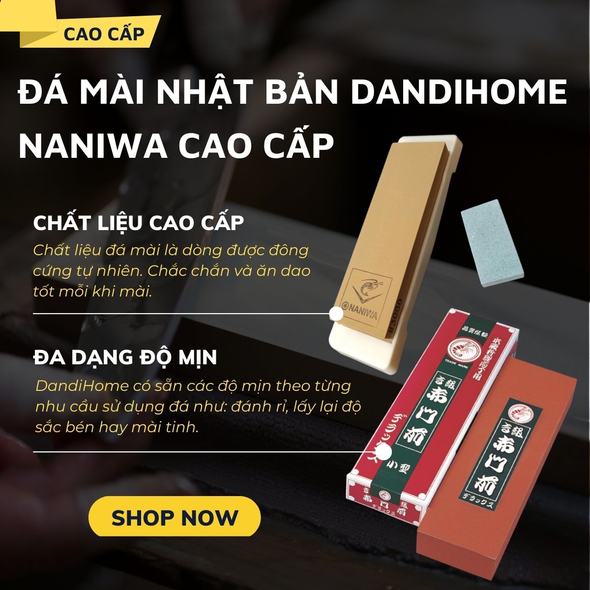 Đá mài dao Naniwa Nhật Bản cao cấp đủ các độ mịn
